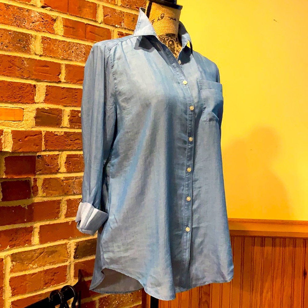 Chambray tunic shirt. S